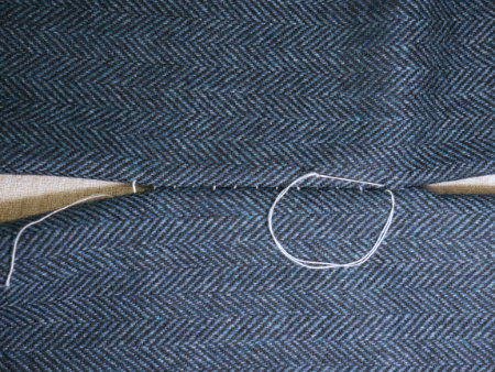 服飾技術の話 はしご（コの字）まつり縫い